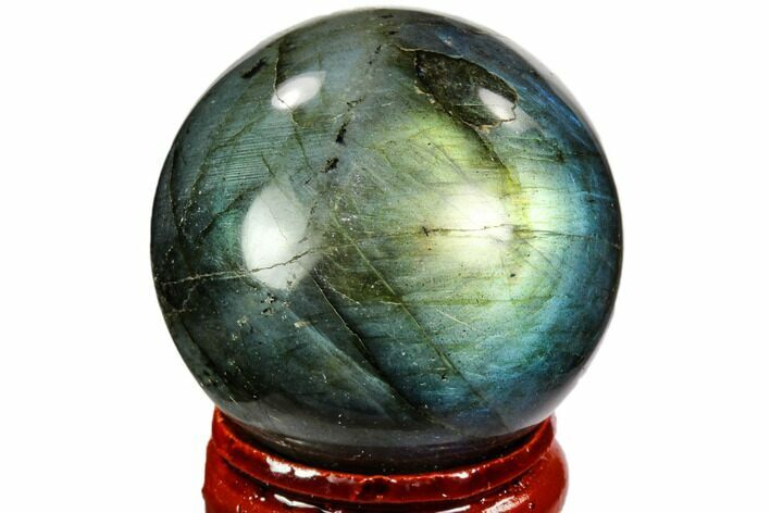 Flashy, Polished Labradorite Sphere - Great Color Play #105772